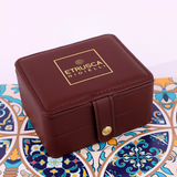 Etrusca Gioielli jewelery box - Brown imitation leather - 155x90x55