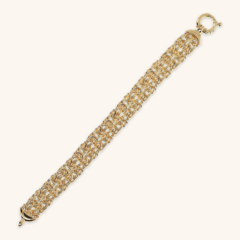 Bracelet double chaîne byzantine
