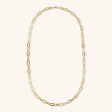 Satin Necklace with Alternating Oval Links