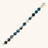 Bracelet with Colored Agate and Golden Elements