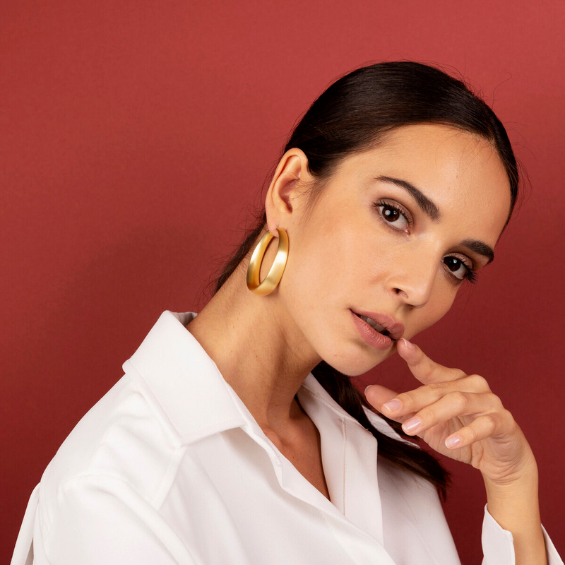 Satin Hoop Earrings
