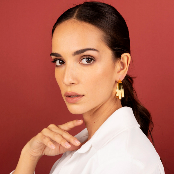 Hammered Multicircle Earrings