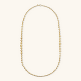 Long Necklace with Graduated Satin Spheres