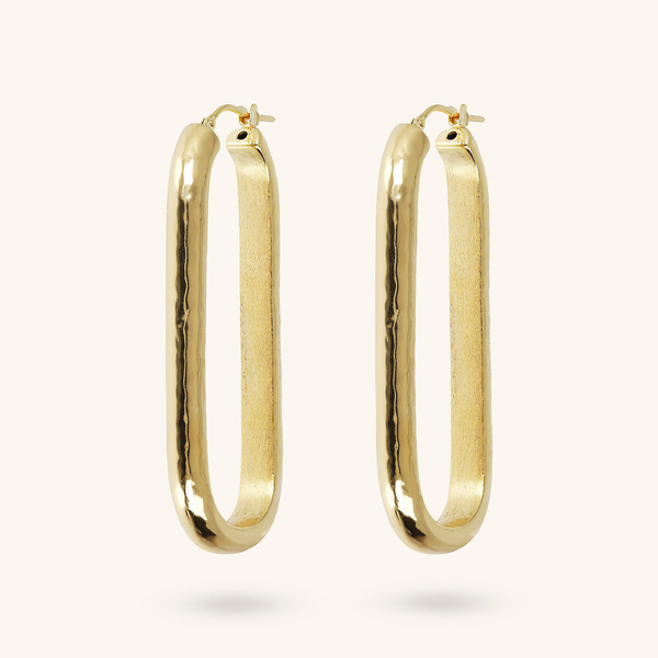 Hammered Elongated Earrings