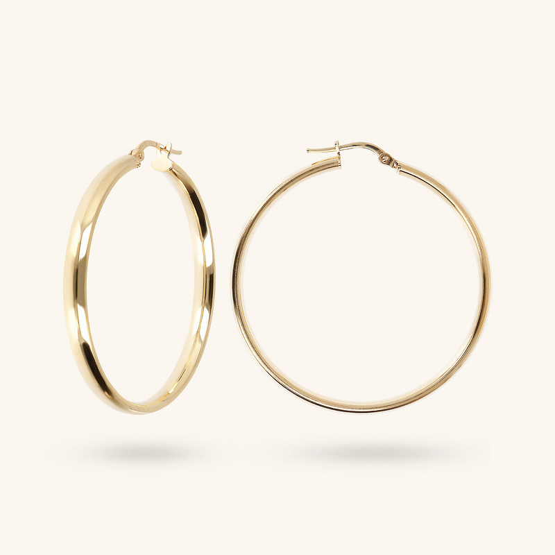Boucles d'oreilles pendantes cercle fin martelé
