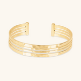Hammered Multi-strand Rigid Bracelet