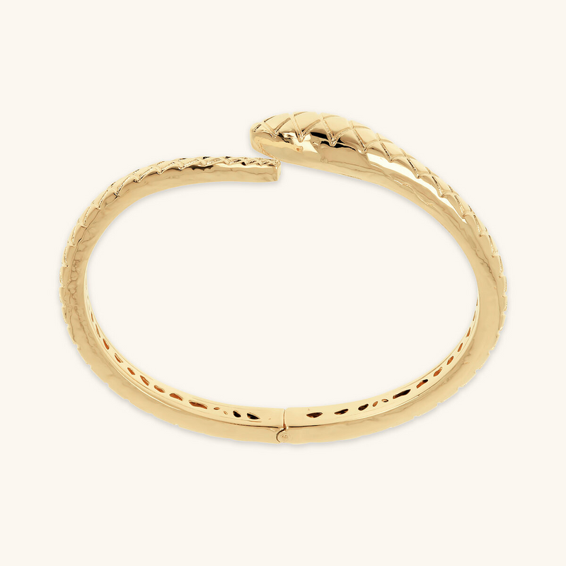 Hammered Snake Rigid Bracelet