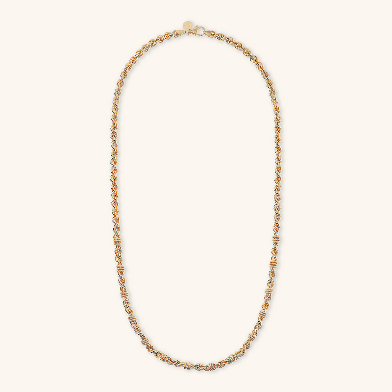 Rope Chain Necklace with Rondelle