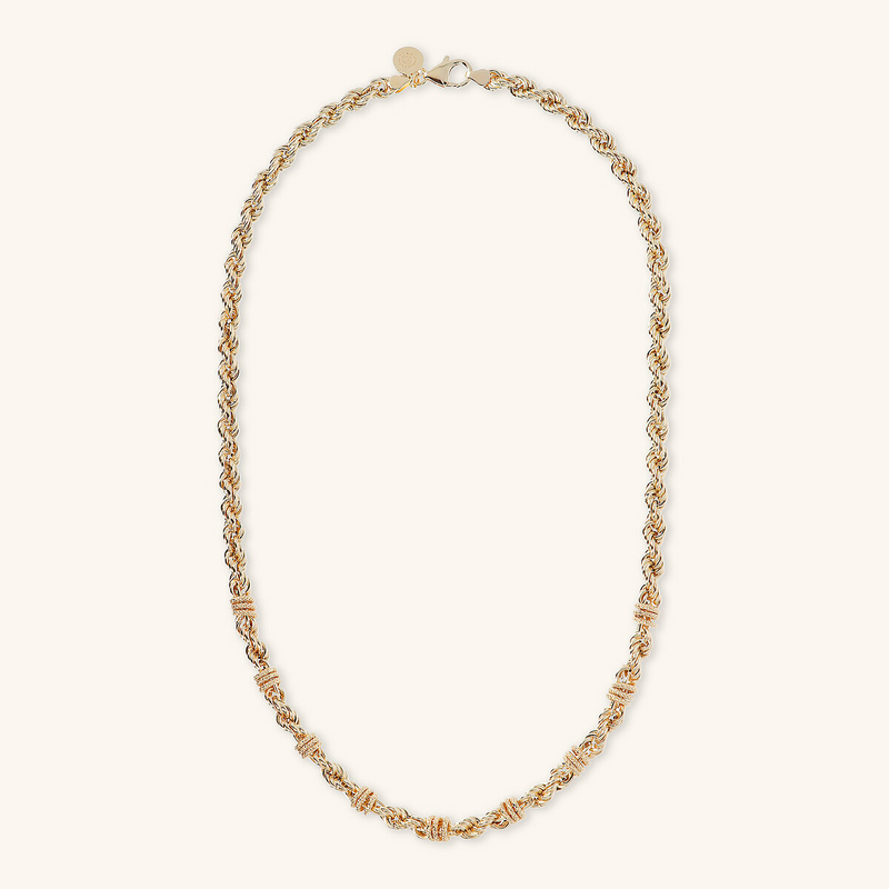 Rope Chain Necklace with Rondelle