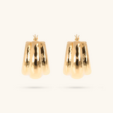 Boucles d'oreilles pendantes petit cercle martelé
