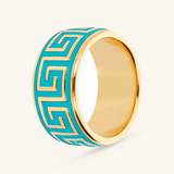 Enamelled Greek Ring