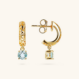 925 Sterling Silver Pendant Earrings with Natural Stone