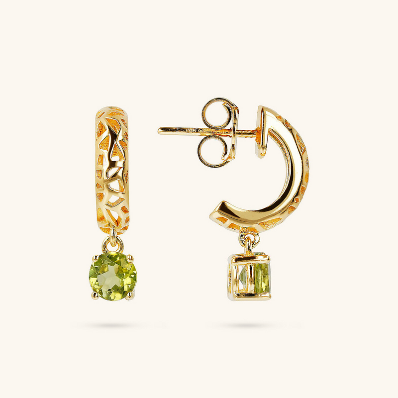 925 Sterling Silver Pendant Earrings with Natural Stone
