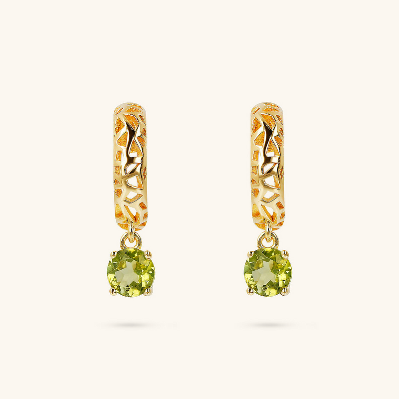 925 Sterling Silver Pendant Earrings with Natural Stone