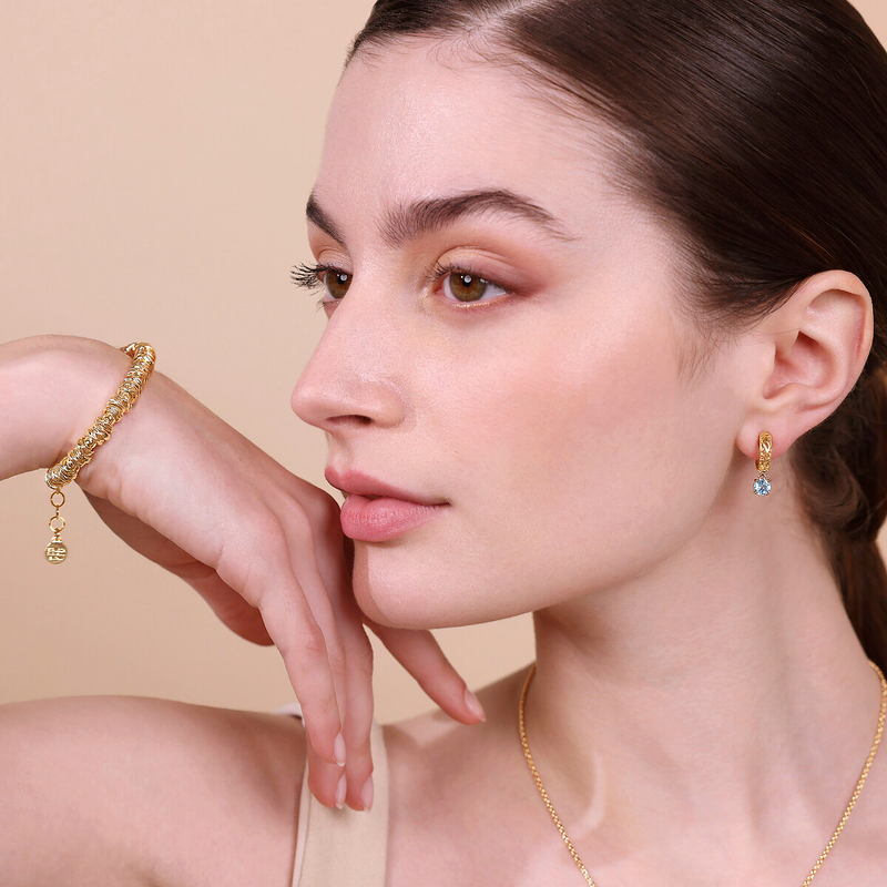 925 Sterling Silver Pendant Earrings with Natural Stone