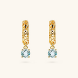 925 Sterling Silver Pendant Earrings with Natural Stone