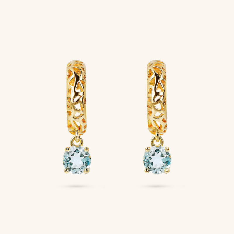 925 Sterling Silver Pendant Earrings with Natural Stone