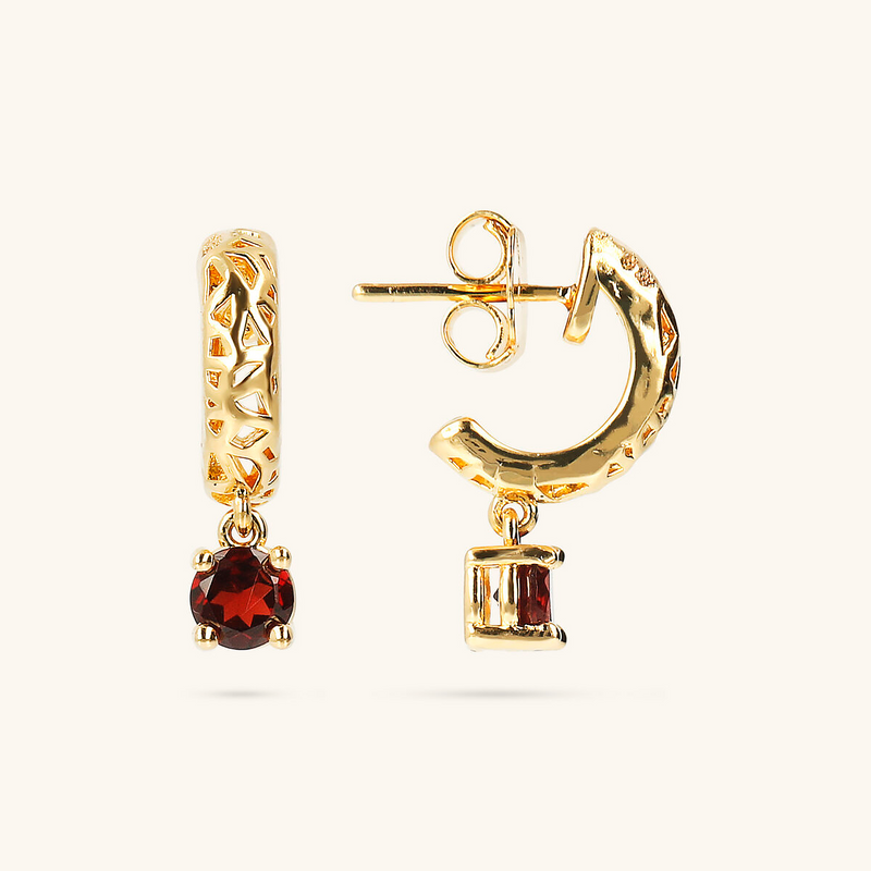 925 Sterling Silver Pendant Earrings with Natural Stone