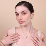 Collier avec Pendentif Ajouré et Pierre Naturelle