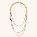 Multi-strand Necklace with Small Disc Chain