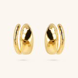 Duo de boucles d'oreilles martelées