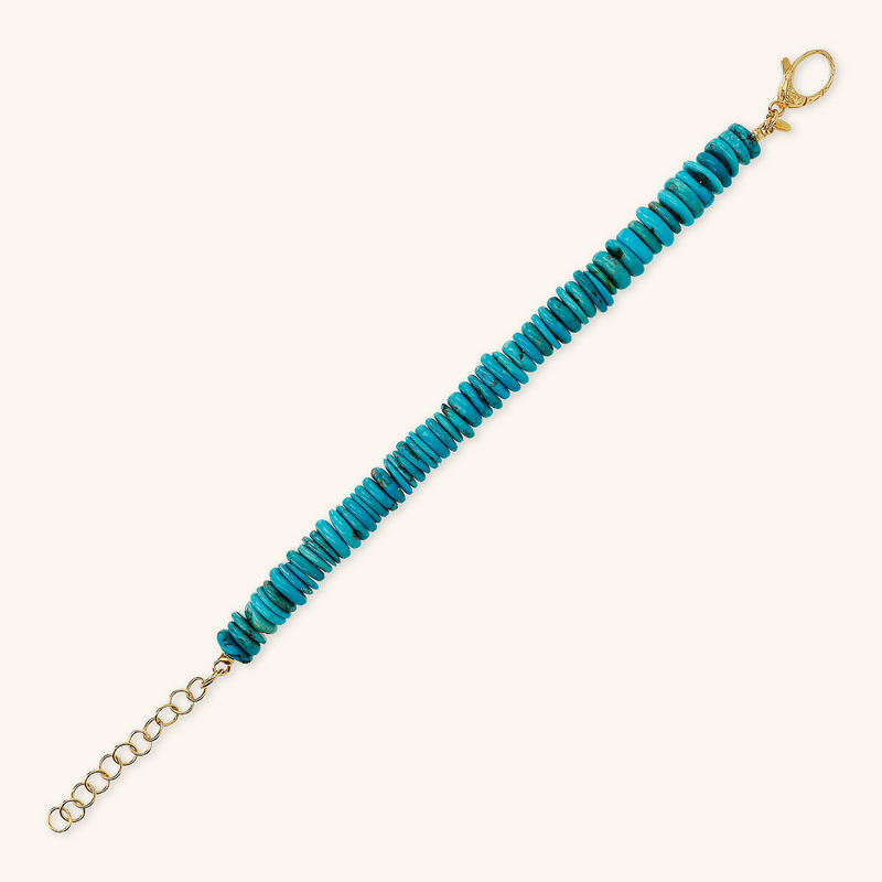 Bracelet with Rondelle in Natural Stones