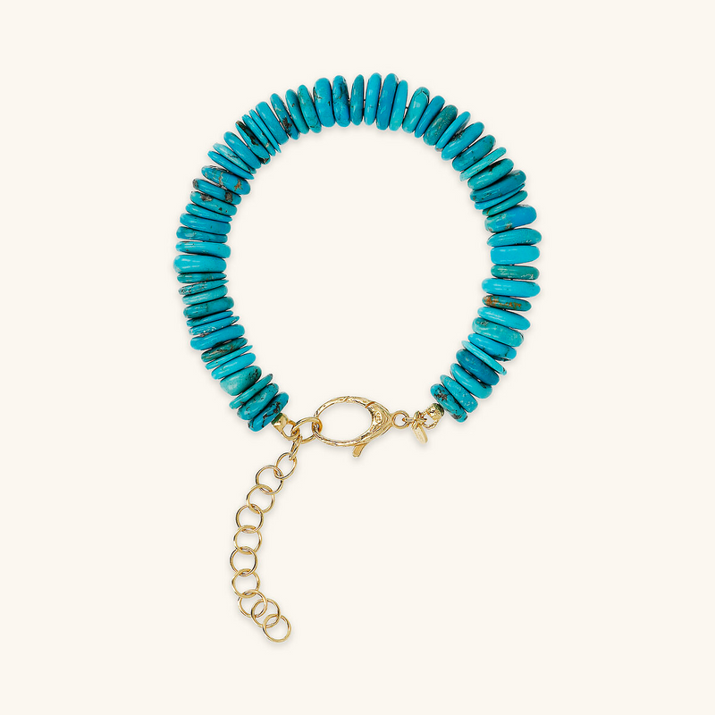 Bracelet with Rondelle in Natural Stones