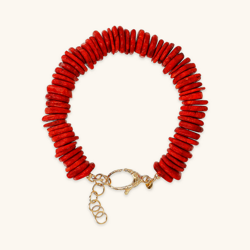 Bracelet with Rondelle in Natural Stones