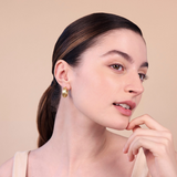 Boucles d'oreilles créoles en satin épais