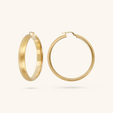 Boucles d'oreilles créoles en satin épais