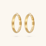 Boucles d'oreilles créoles en satin épais