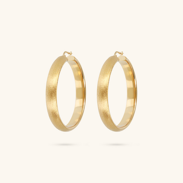 Thick Satin Hoop Earrings