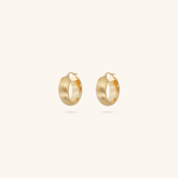 Boucles d'oreilles créoles en satin épais