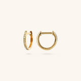 Hoop Pendant Earrings with Natural Stones or Cubic Zirconia
