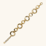 Hammered Bracelet with Graduated Ring Links