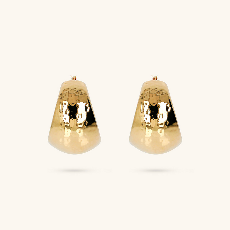 Boucles d'oreilles créoles martelées Design Gradué