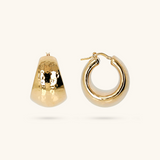 Boucles d'oreilles créoles martelées Design Gradué
