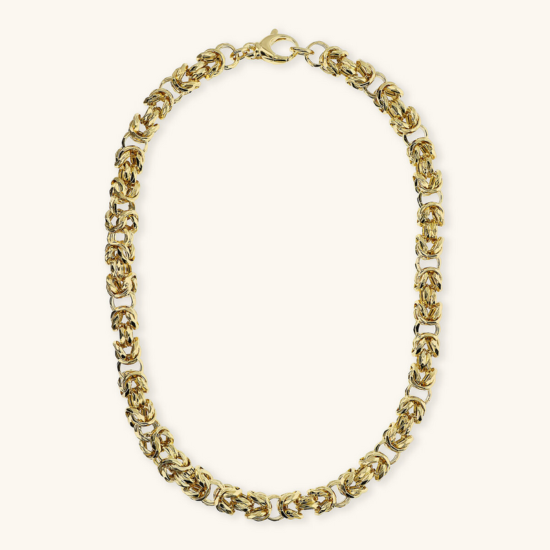 Hammered Byzantine Chain Necklace