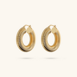 Tubogas Hoop Earrings in 18kt Yellow Gold Plated 925 Silver