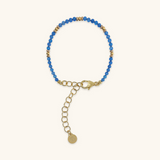 Bracelet avec Sphères Dorées et Pierre Naturelle Quartzite