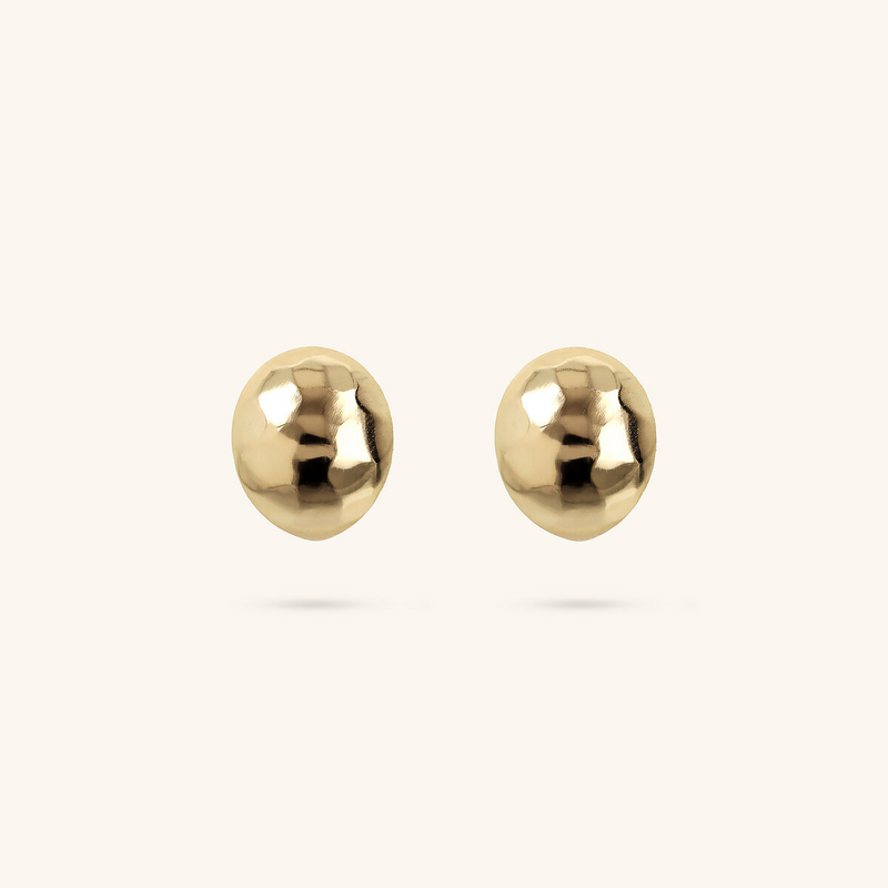 Boucles d'oreilles lobe en forme de goutte martelée