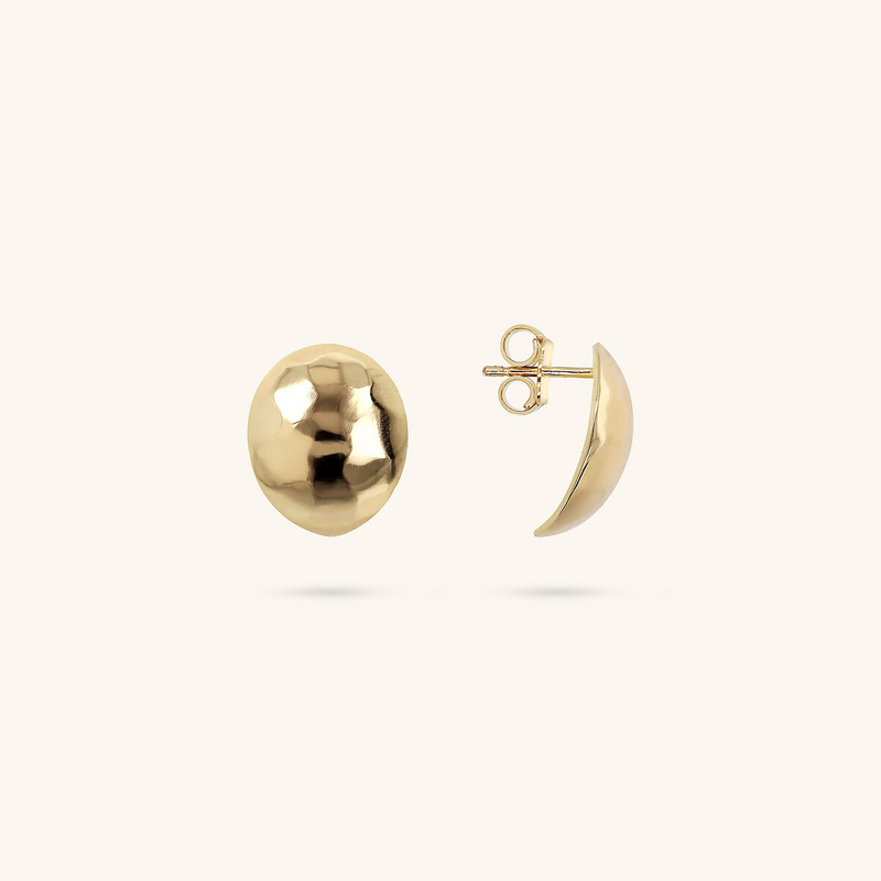 Boucles d'oreilles lobe en forme de goutte martelée