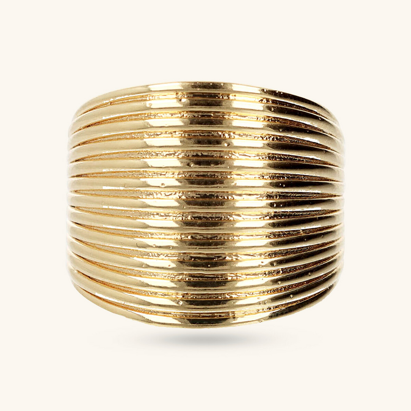 Graduated Ring with Ribbed Surface