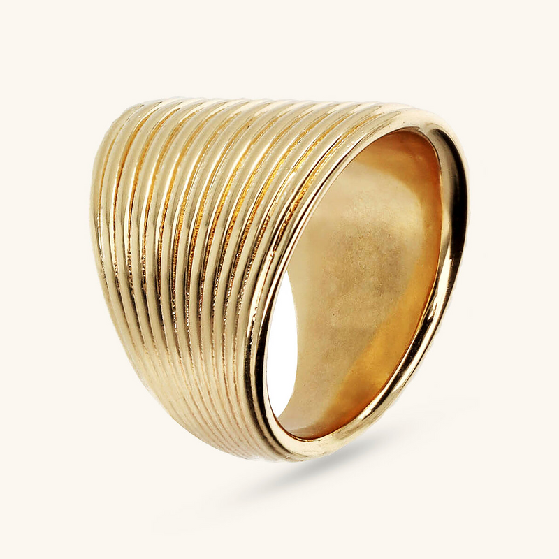 Graduated Ring with Ribbed Surface