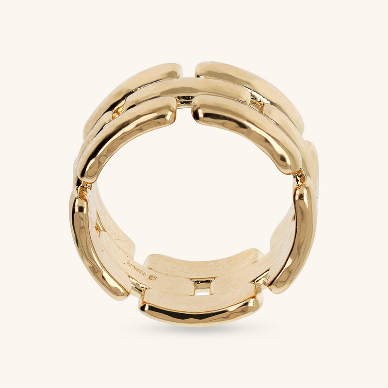 Hammered Panther Knit Band Ring
