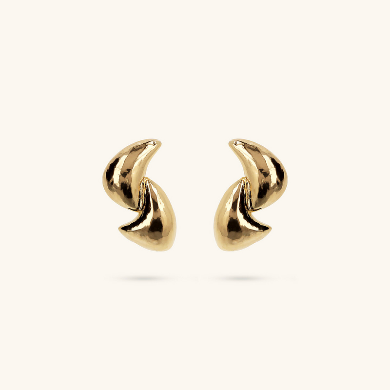 Boucles d'oreilles lobe martelé Intreccio Design