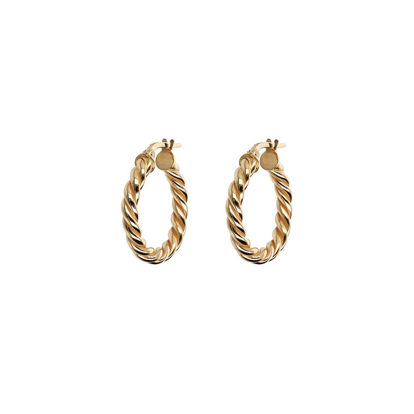 Braid Design Hoop Earrings