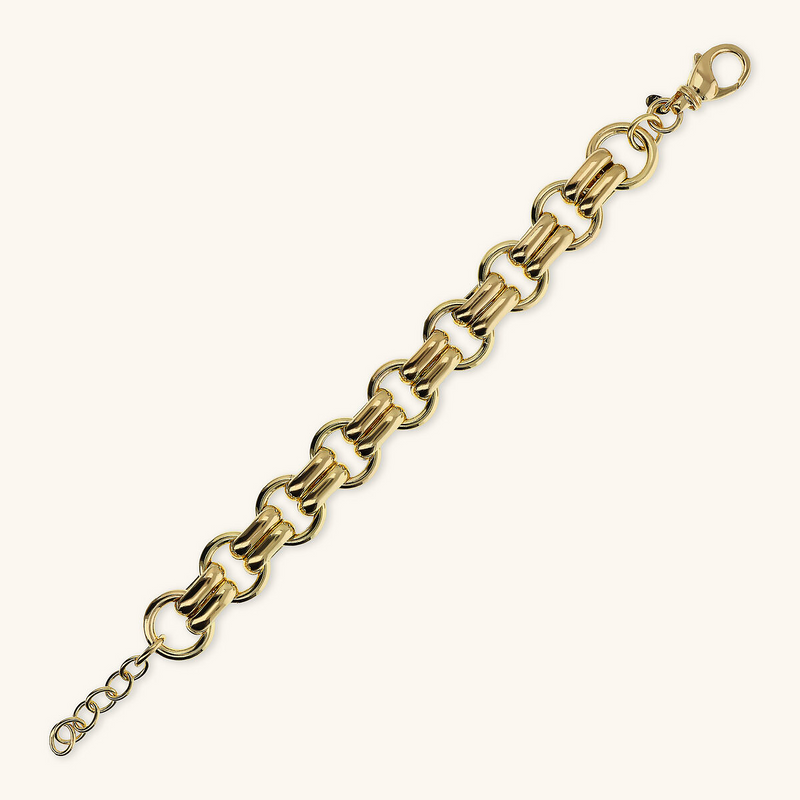 Bracelet avec maillons et anneaux ovales