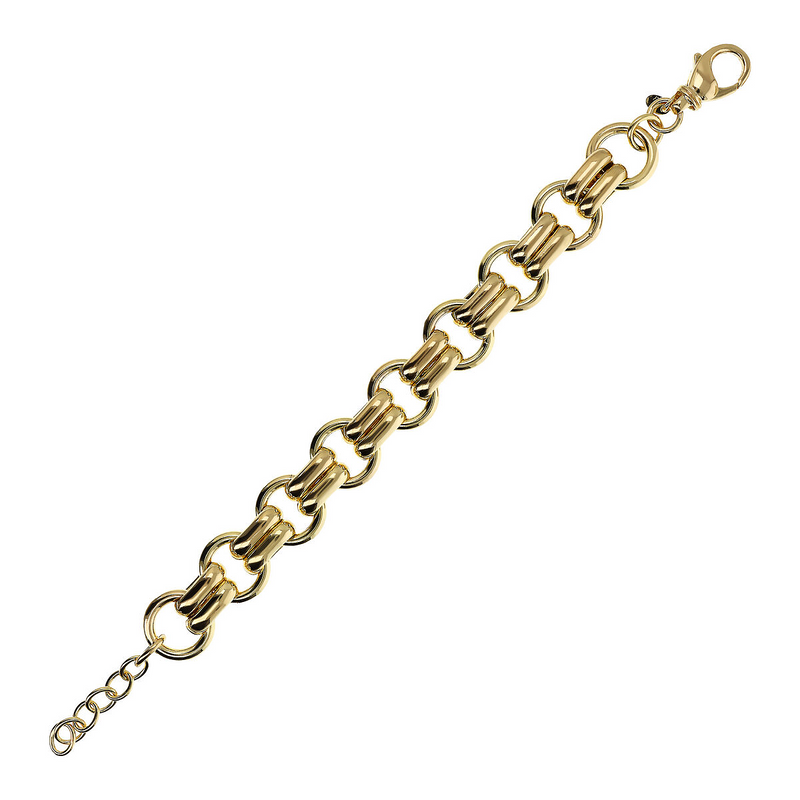 Bracelet avec maillons et anneaux ovales