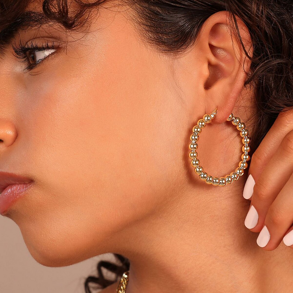 Hoop Earrings with Lucide Beads